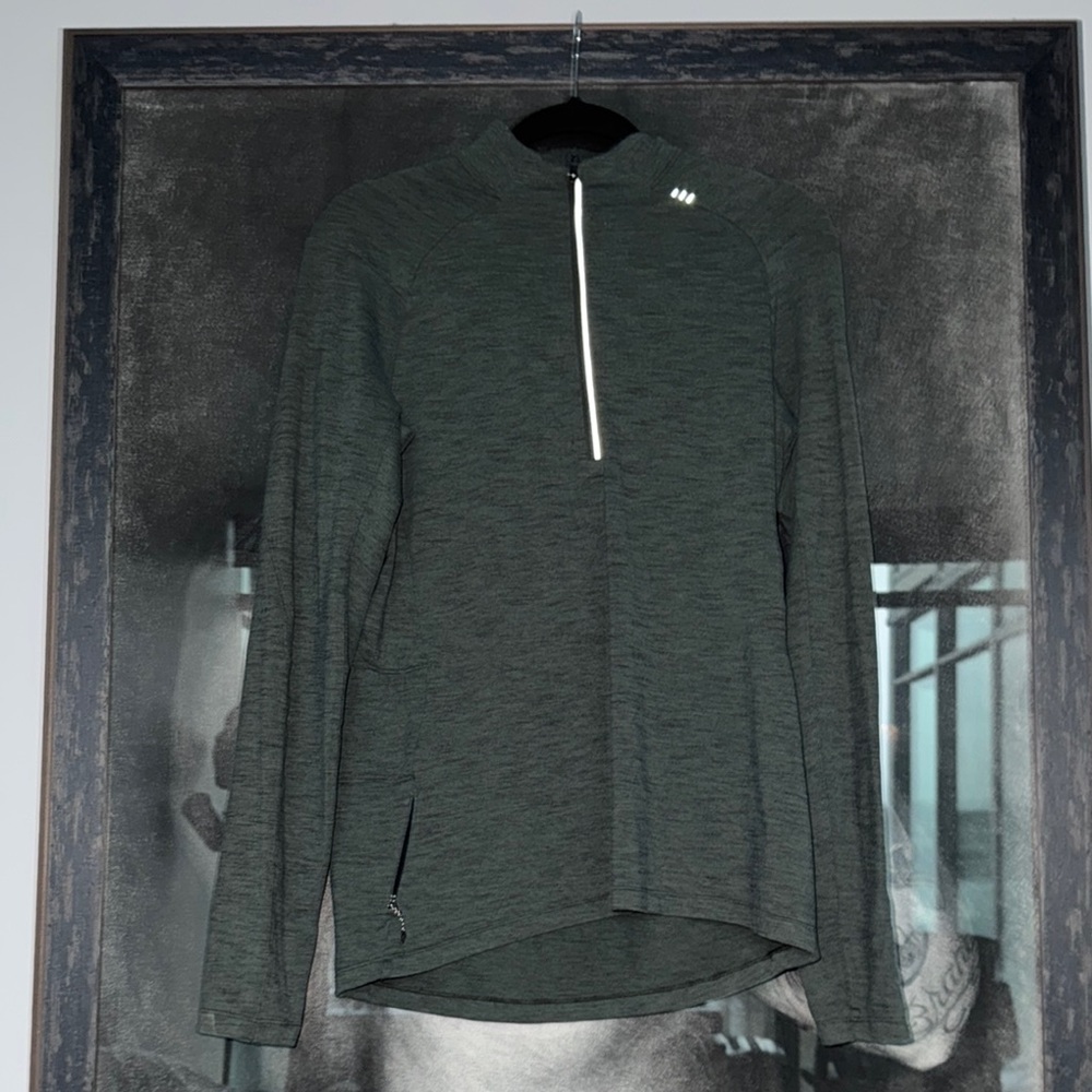 Dark Green Quarter-Zip Pullover